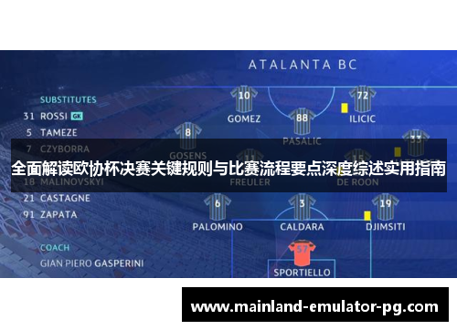 全面解读欧协杯决赛关键规则与比赛流程要点深度综述实用指南